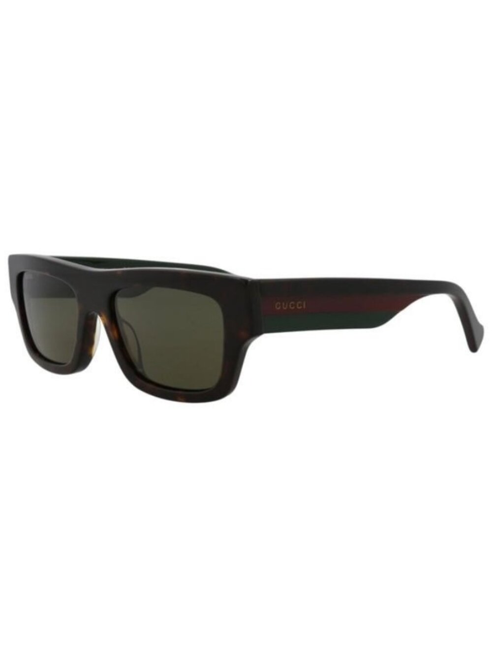 New Gucci Mens Square/Rectangle Havana Havana Green Fashion Designer Sunglasses